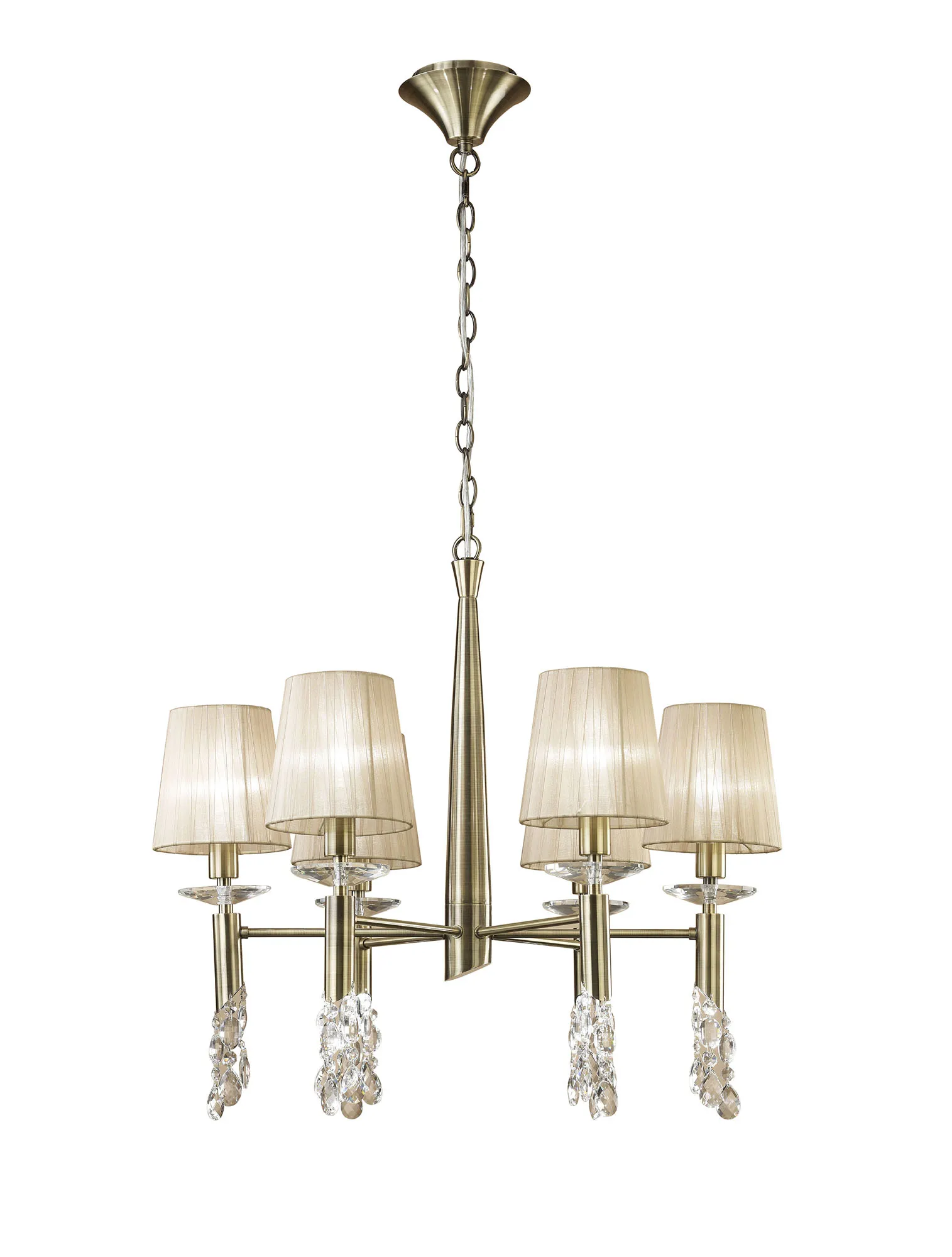 Tiffany AB Crystal Ceiling Lights Mantra Shaded Crystal Fittings